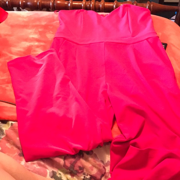 express hot pink jumpsuit